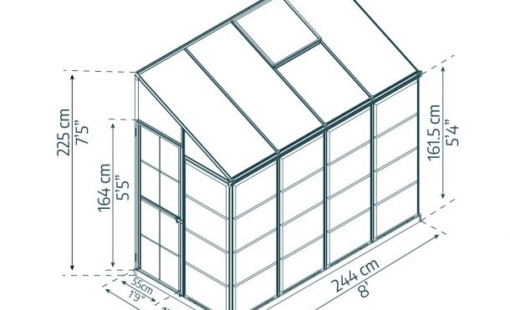 Seina kasvihuone Hybrid 3 m² - Image 8